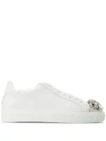 Philipp Plein Crystal Skull Low-top Sneakers In White