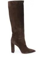 Le Silla Pointed Knee High Boots In Brown