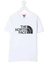 The North Face Teen Logo Print T-shirt In White