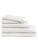 Casper 300 Thread Count Organic Cotton Percale Sheet Set In White/white