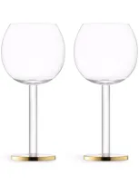 Lsa International Luca Balloon Glass Set In Gold