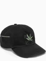 Off-white Black Embroidered Arrow And Leaf Cap