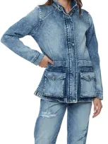 Wash Lab Denim Sidecar Denim Jacket In Pavement Blue