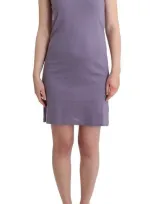 John Galliano Purple Cotton Jersey Dress