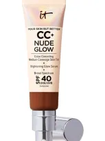 It Cosmetics Cc+ Nude Glow Lightweight Foundation + Glow Serum With Spf 40 And Niacinamide Deep 1.1 oz / 32 ml