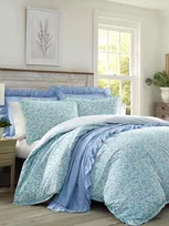 Laura Ashley Jaynie Duvet Cover Set In Blue