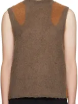 _j.l - A.l_ Brown Liquid Vest In Gry0001 Grey