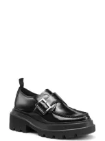 G.h.bass Monk Strap Platform Shoe In Black