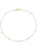 By Adina Eden By The Yard Anklet In Silver/gold