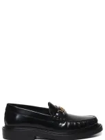 Celine Luco Leather Loafer In Black