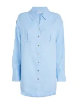 Heidi Klein Linen Hydra Beach Shirt In Blue