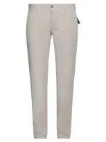 Incotex Man Pants Light Grey Size 36 Cotton, Elastane