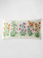 John Robshaw Garden Party Bolster Pillow, 17" X 32" In Hndpaint