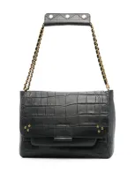 Jérôme Dreyfuss Jerome Dreyfuss Large Lulu Cross Body Bag In Imprimé Croco Noir