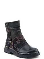 L'artiste By Spring Step Avrilrose Platform Bootie In Black Multi