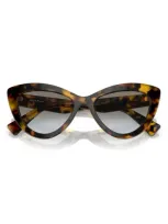 Miu Miu 54mm Gradient Cat Eye Sunglasses In Blond Havana