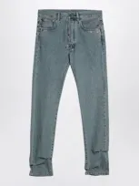 Moschino Light Blue Denim Jeans With Rivets