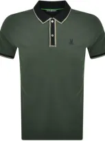 Psycho Bunny Kent Polo T Shirt Grey In Green