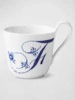 Royal Copenhagen Alphabet Fluted Mug In Mug F