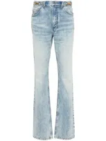 Stella Mccartney Clasp-embellished Tapered Jeans In Blue