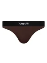 Tom Ford Briefs With Logo In Brown