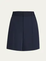 Vince Elasticated-waist Cotton Shorts In Blue