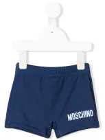 Moschino Babies' Printed Swim Shorts In Blue