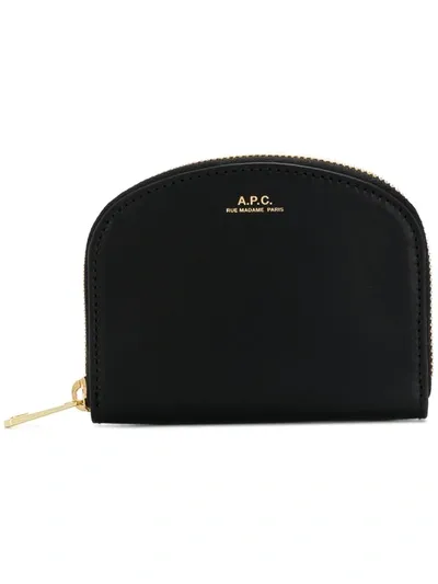 Apc Zip Around Purse In Black