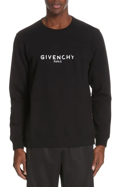 Givenchy Vintage Logo Sweatshirt In Black