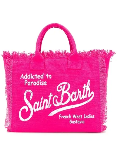 Mc2 Saint Barth Canvas Tote In Pink