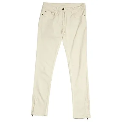 Pre-owned Sandro Slim Jeans In White