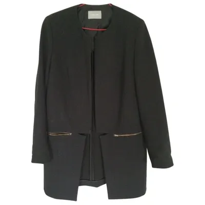 Pre-owned Samsoe & Samsoe Coat In Black