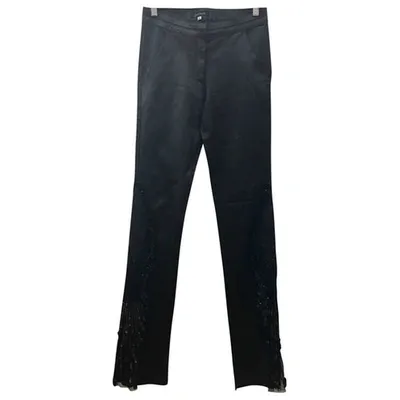 Pre-owned Jitrois Leather Skinny Pants In Black