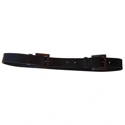 Pre-owned Dolce & Gabbana Leather Belt In Black