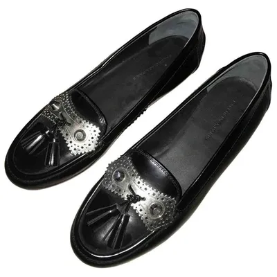 Pre-owned Balenciaga Leather Flats In Black