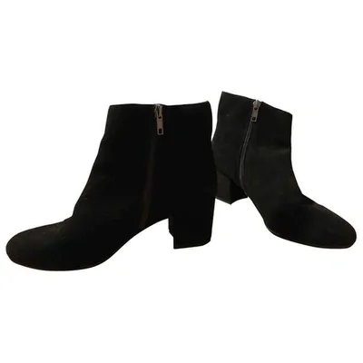 Pre-owned Steve Madden Ankle Boots In Black