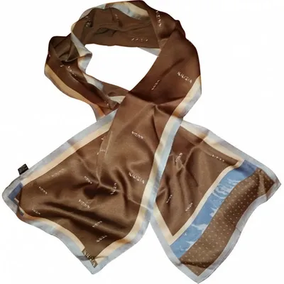 Pre-owned Krizia Brown Silk Scarf