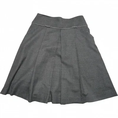 Pre-owned Atos Lombardini Mid-length Skirt In Grey