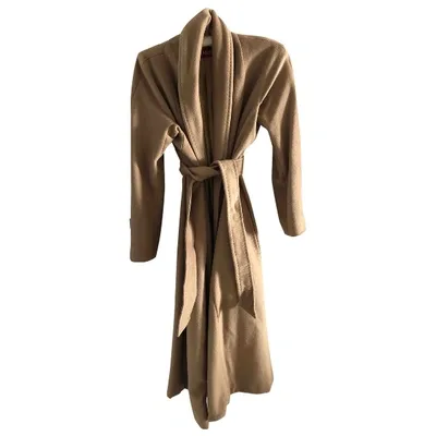 Pre-owned Max Mara Wool Coat In Beige