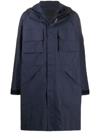 Stella Mccartney Patch Pockets Parka In Blue