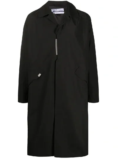 C2h4 Stai Misplace Long Coat In Black