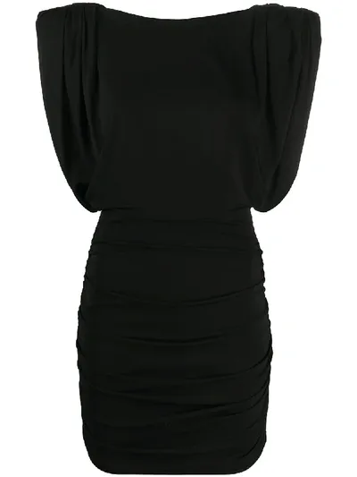 John Richmond Draped Sleeves Dress In Black