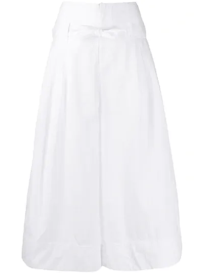 Transit Wide-leg Tie-waist Culottes In White