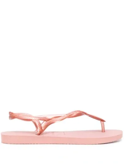 Havaianas Luna Y-front Flip Flops In Pink