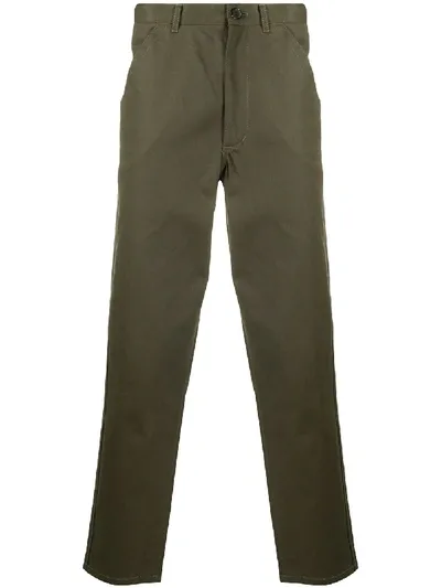 Comme Des Garçons Shirt Straight.leg Trousers In Green