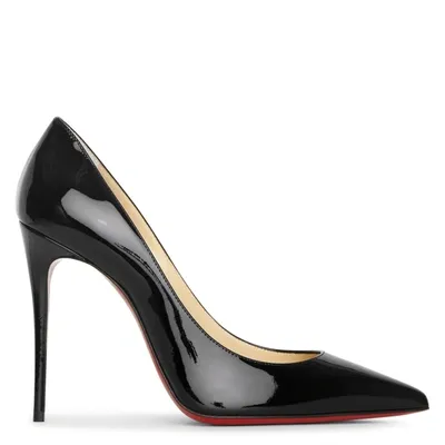 Christian Louboutin Kate 100 Black Patent Pumps