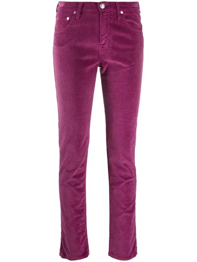 Jacob Cohen Kimberly Corduroy Skinny Trousers In Purple