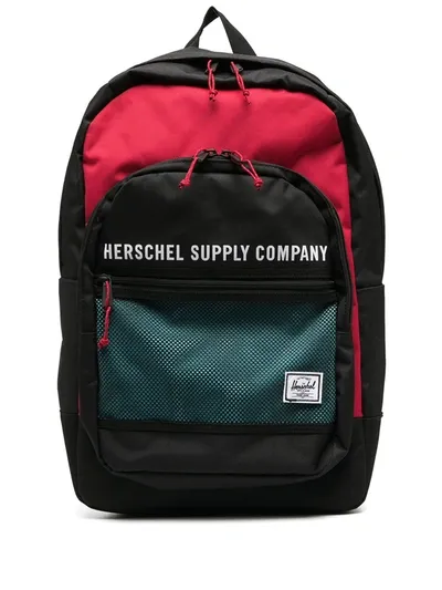 Herschel Supply Co Logo Print Backpack In Black