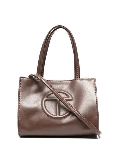 Telfar Embossed Logo Tote Bag In Brown