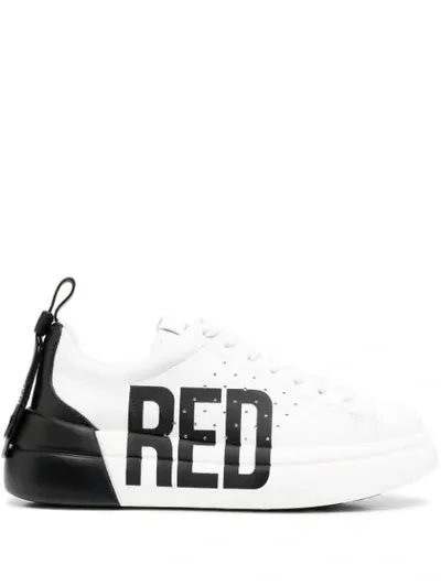 Red Valentino Women's Colorblock Leather Platform Sneakers In White